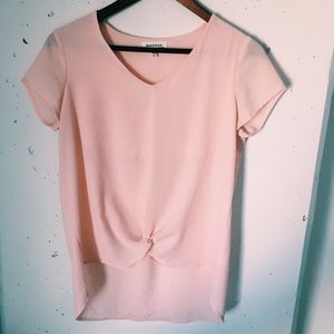 light pink blouse